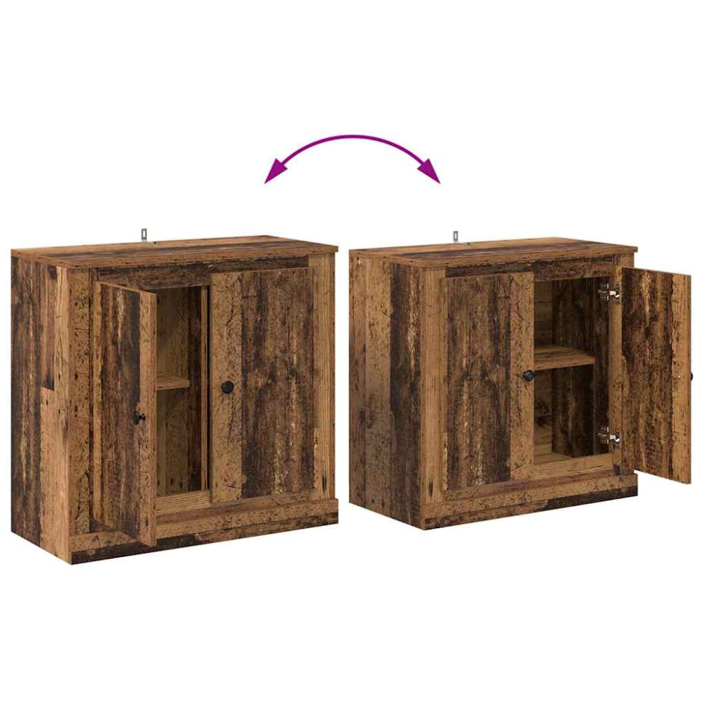 Produktbild för Skåp 3 pcs Svart ek 210 x 35,5 x 67,5 cm Konstruerat trä