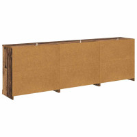 Produktbild för Skåp 3 pcs Svart ek 210 x 35,5 x 67,5 cm Konstruerat trä