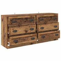 Produktbild för Skåp 2 pcs Gammalt trä 70 x 35,5 x 67,5 cm Konstruerat trä