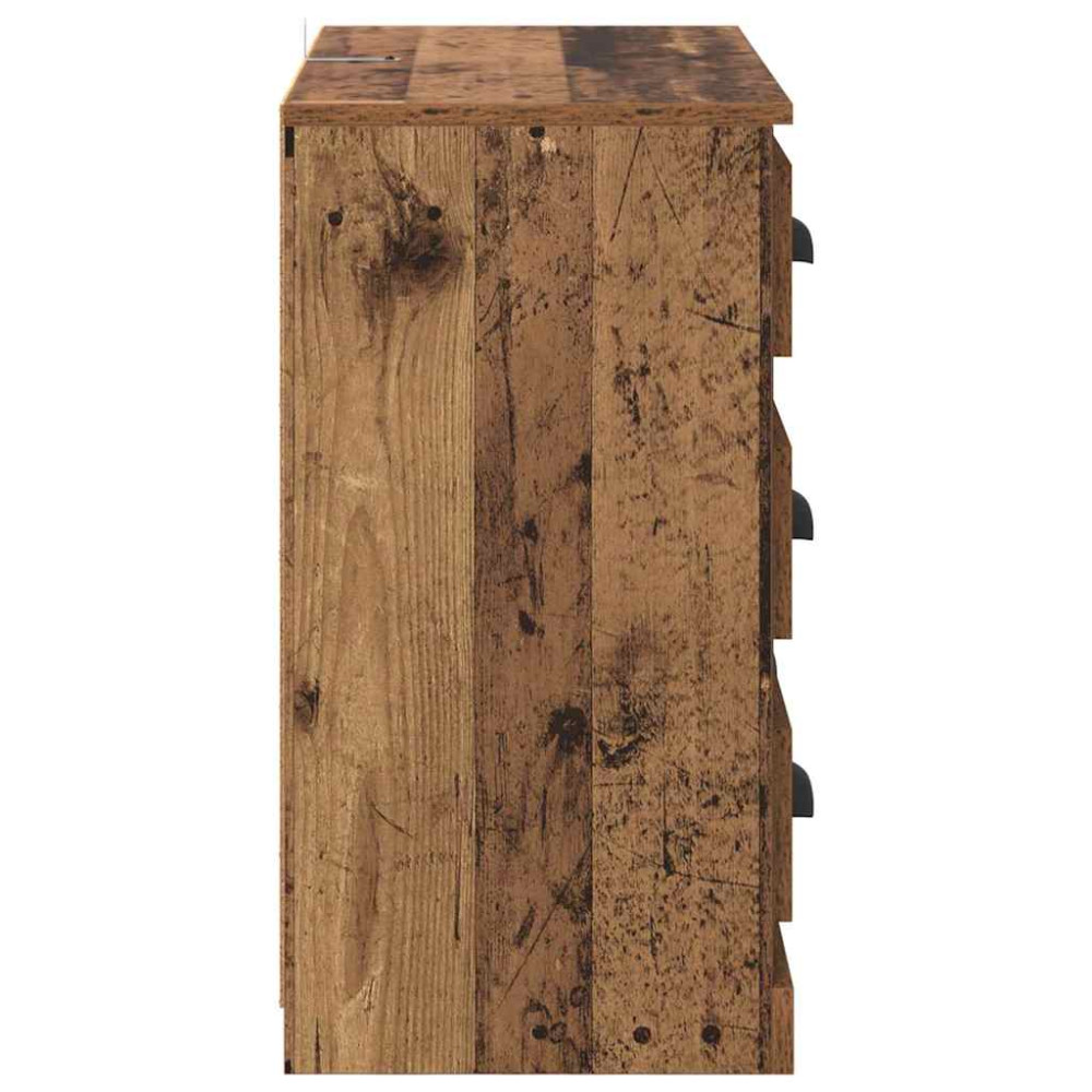 Produktbild för Skåp 2 pcs Gammalt trä 70 x 35,5 x 67,5 cm Konstruerat trä