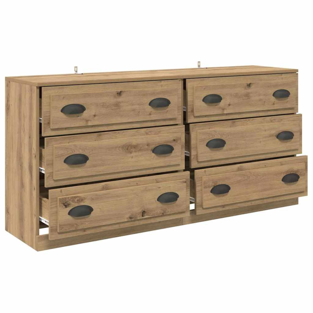Produktbild för Skåp 2 pcs Artisan Ek 70 x 35,5 x 67,5 cm Konstruerat trä