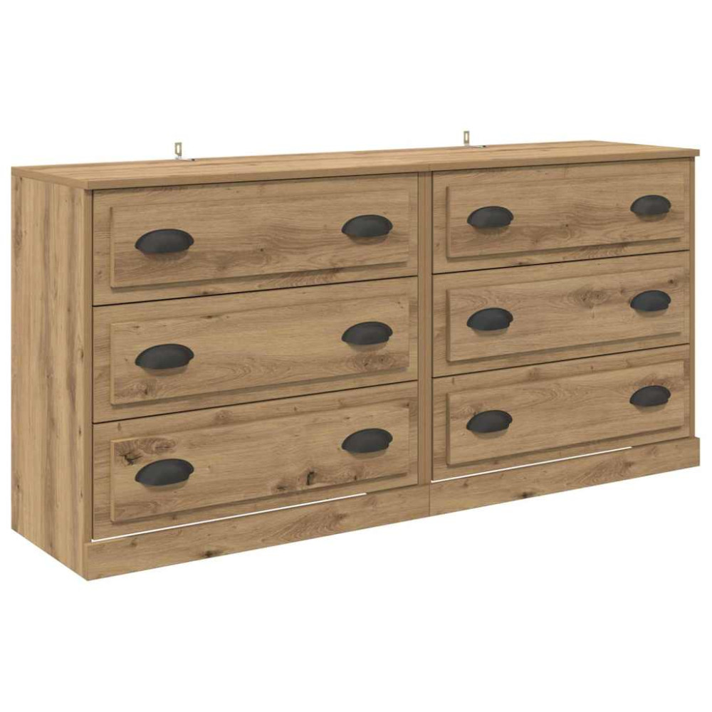 Produktbild för Skåp 2 pcs Artisan Ek 70 x 35,5 x 67,5 cm Konstruerat trä