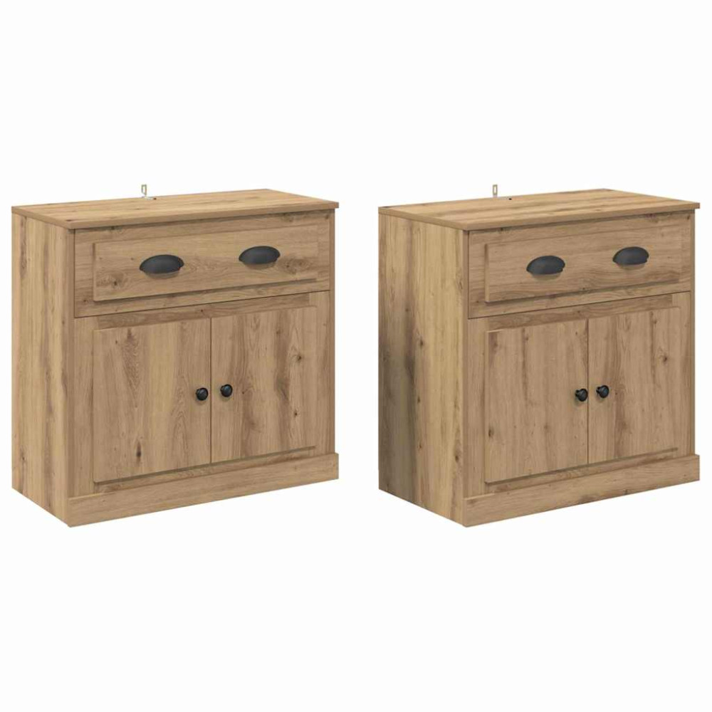 Produktbild för Skåp 2 pcs Artisan Ek 70 x 35,5 x 67,5 cm Konstruerat trä
