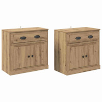 Produktbild för Skåp 2 pcs Artisan Ek 70 x 35,5 x 67,5 cm Konstruerat trä