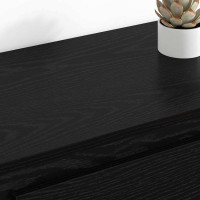 Produktbild för Skåp 2 pcs Svart Ek 70 x 35,5 x 67,5 cm Konstruerat trä