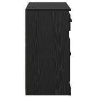 Produktbild för Skåp 2 pcs Svart Ek 70 x 35,5 x 67,5 cm Konstruerat trä