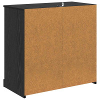 Produktbild för Skåp 2 pcs Svart Ek 70 x 35,5 x 67,5 cm Konstruerat trä