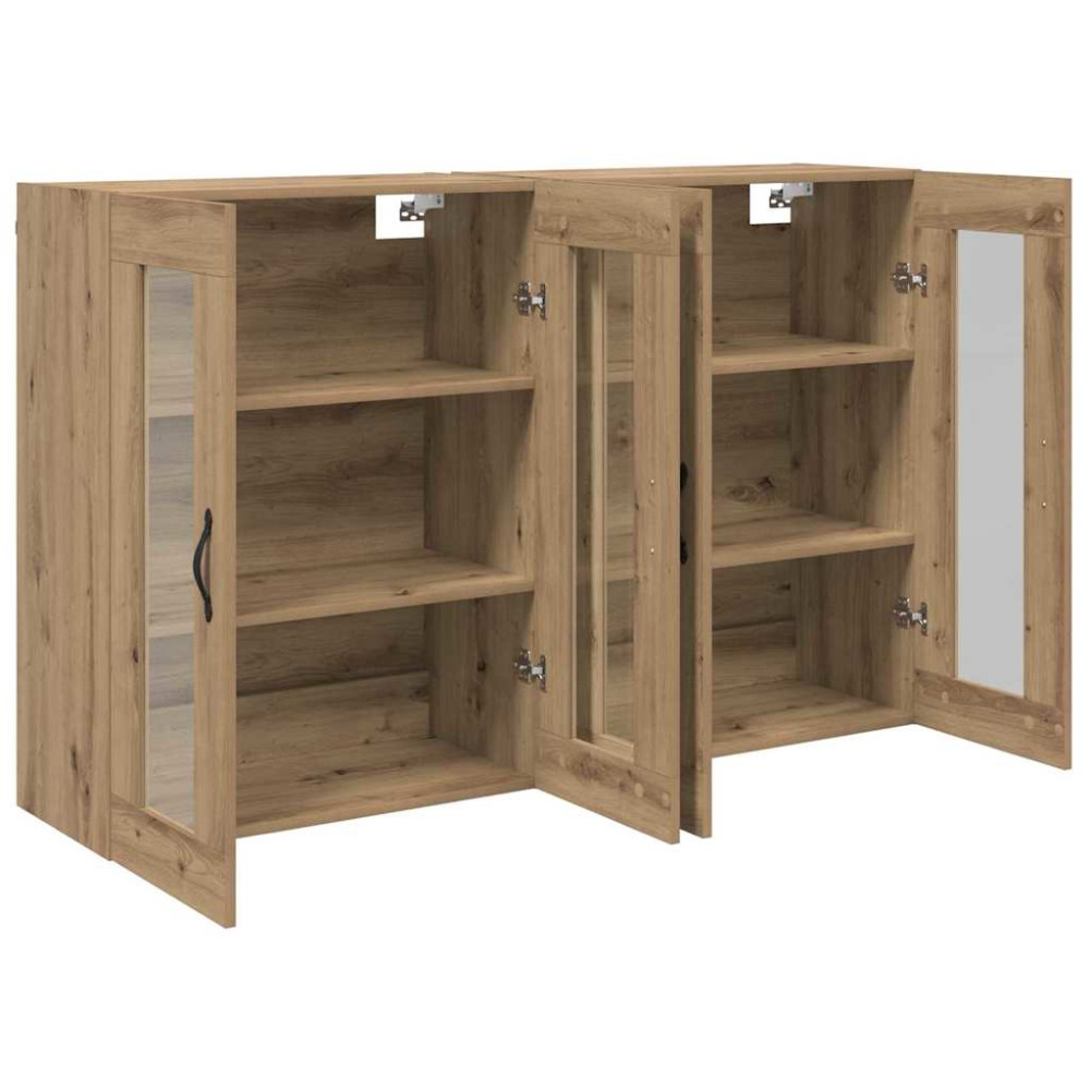 Produktbild för Väggskåp 2 pcs Artisan Ek 69,5 x 34 x 90 cm Konstruerat trä