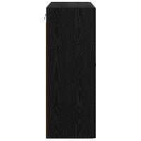 Produktbild för Väggskåp 2 pcs Svart Ek 69,5 x 34 x 90 cm Konstruerat trä