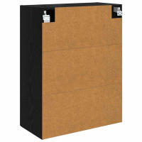 Produktbild för Väggskåp 2 pcs Svart Ek 69,5 x 34 x 90 cm Konstruerat trä