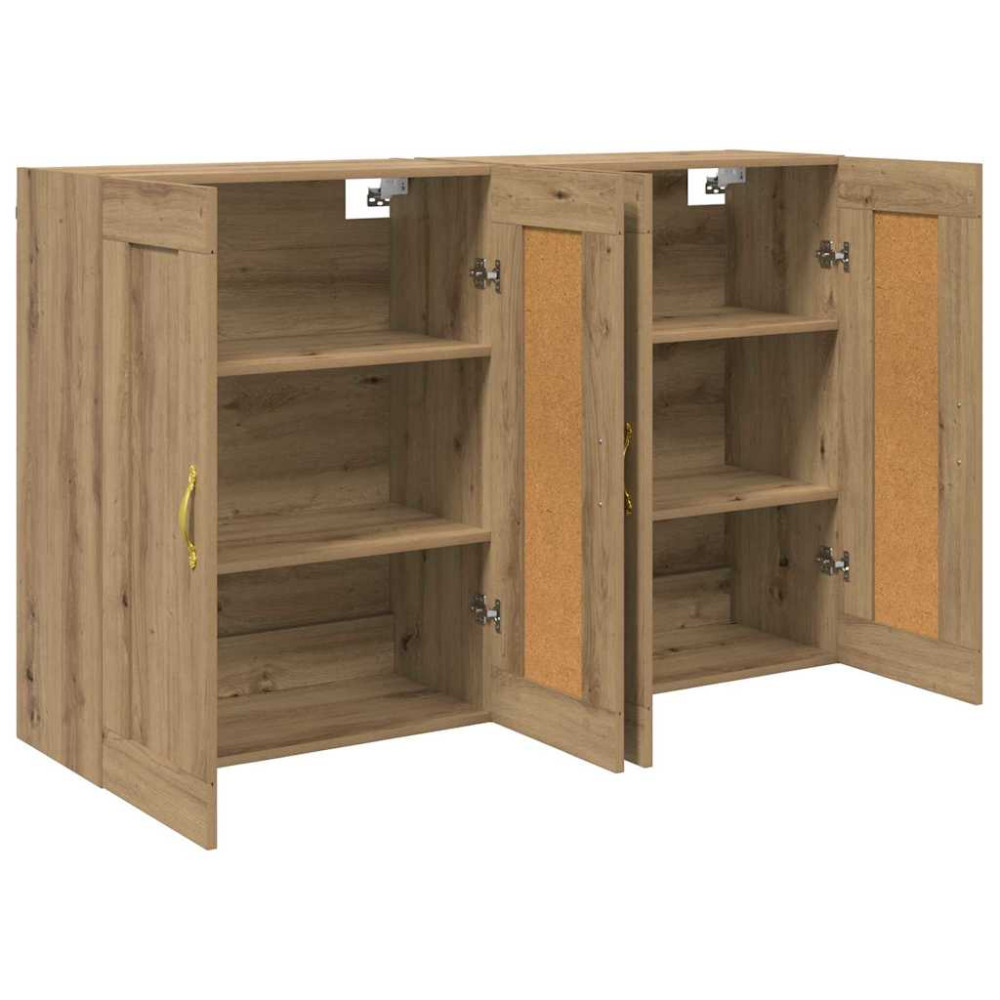 Produktbild för Väggmonterat skåp 2 pcs Artisan Ek 69,5 x 34 x 90 cm