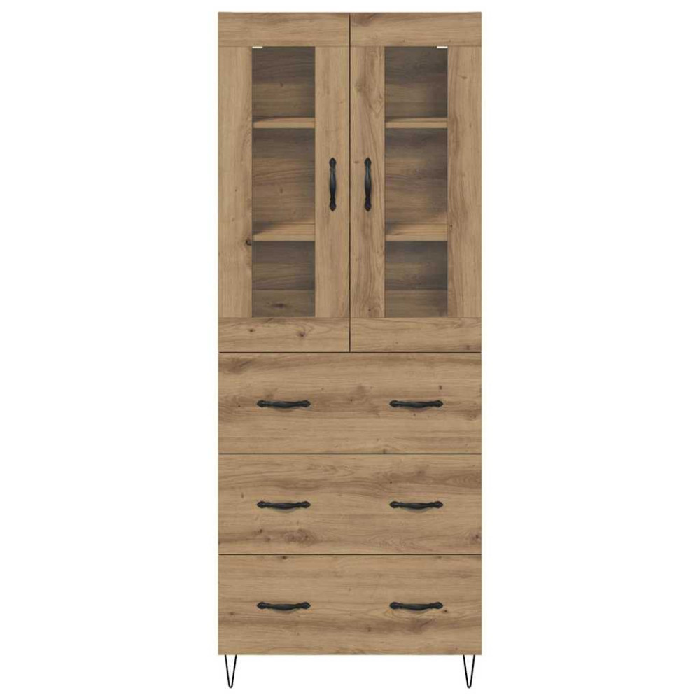 Produktbild för Skåp med låda Artisan Ek 69,5 x 34 x 90 cm Konstruerat trä