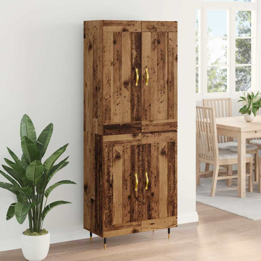 Produktbild för Skåp Gammalt trä 69,5 x 34 x 90 cm Konstruerat trä