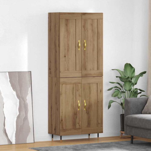 vidaXL Skåp Artisan Ek 69,5 x 34 x 90 cm Konstruerat trä