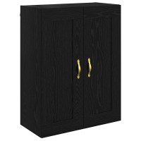 Produktbild för Skåp Svart Ek 69,5 x 34 x 90 cm Konstruerat trä