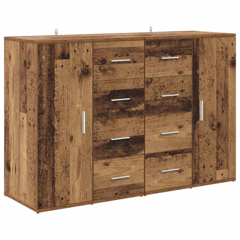 Produktbild för Skåp Corona 2 pcs Gammalt trä 59 x 39 x 80 cm Konstruerat trä