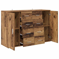 Produktbild för Skåp Corona 2 pcs Gammalt trä 59 x 39 x 80 cm Konstruerat trä