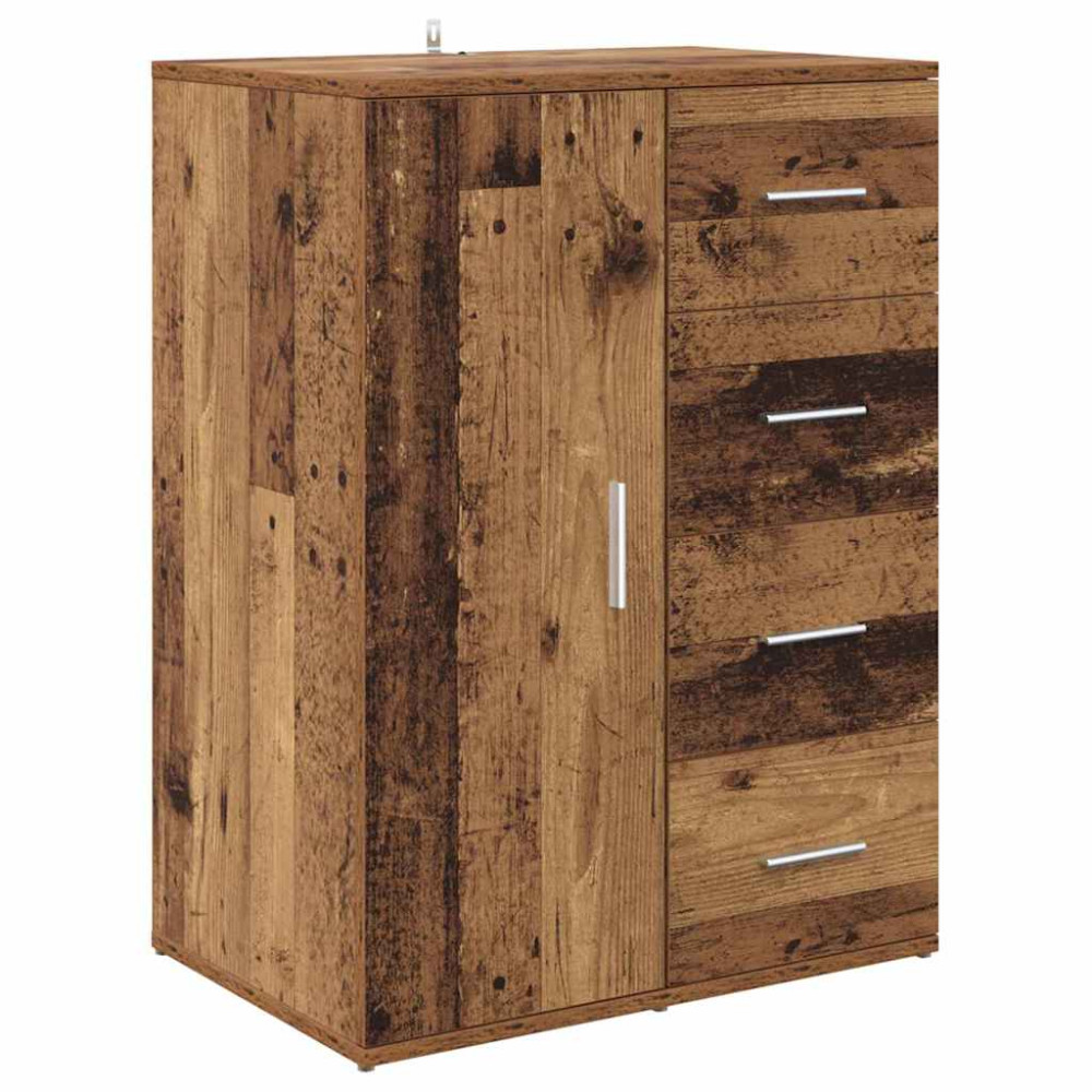 Produktbild för Skåp Corona 2 pcs Gammalt trä 59 x 39 x 80 cm Konstruerat trä