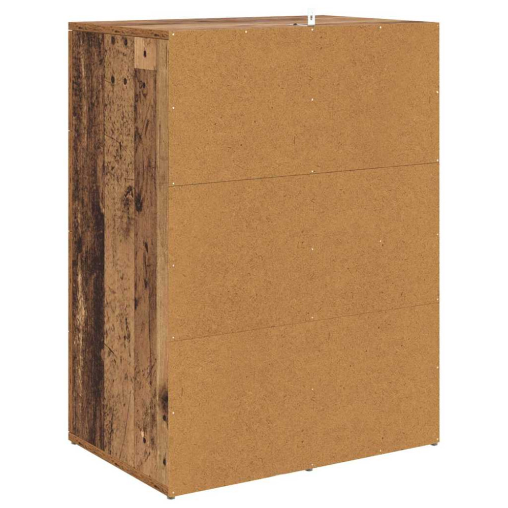 Produktbild för Skåp Corona 2 pcs Gammalt trä 59 x 39 x 80 cm Konstruerat trä