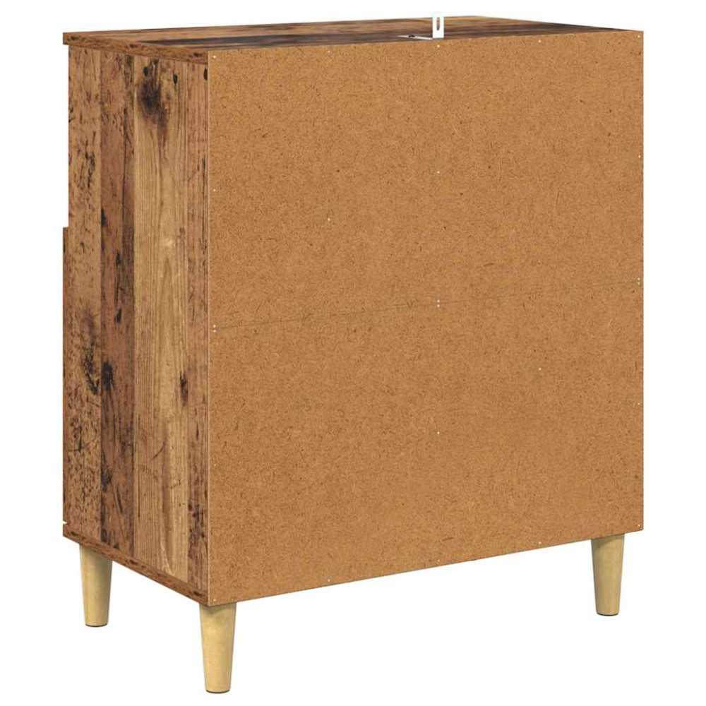 Produktbild för Skåp 2 pcs Gammalt trä 60 x 35 x 70 cm Konstruerat trä