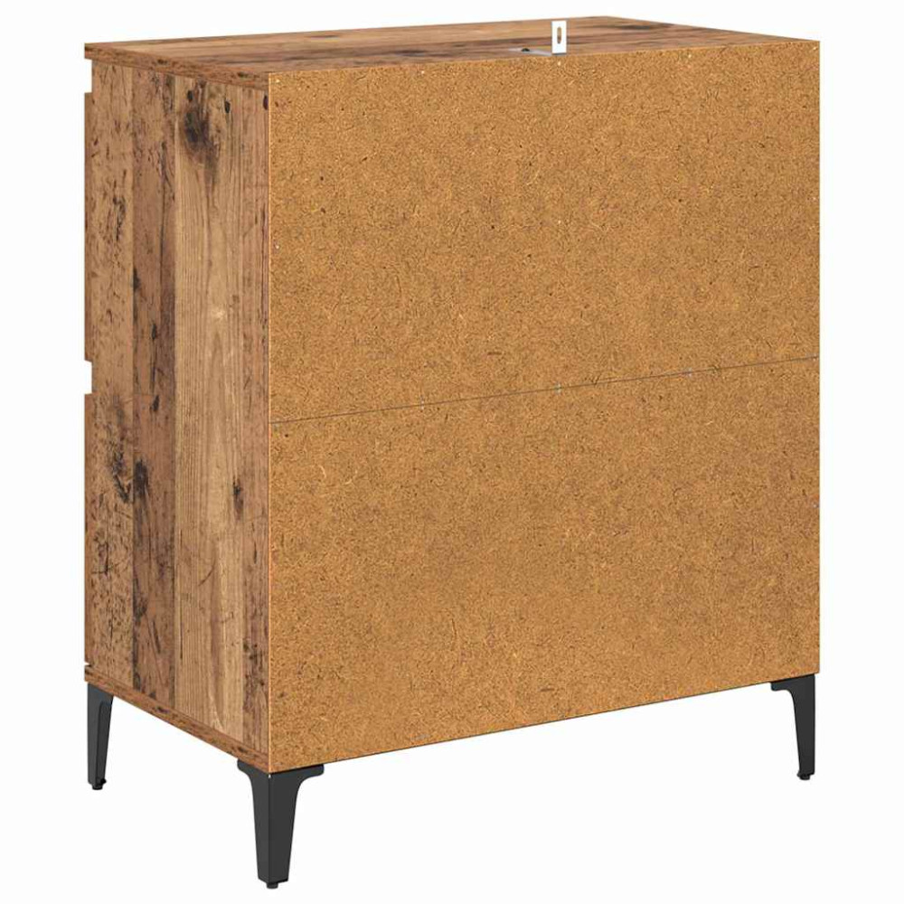 Produktbild för Skåp 2 pcs Gammalt trä 60 x 35 x 70 cm Konstruerat trä