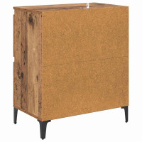 Produktbild för Skåp 2 pcs Gammalt trä 60 x 35 x 70 cm Konstruerat trä