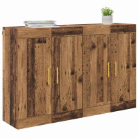 Produktbild för Väggmonterat skåp 2 pcs Gammalt trä 69,5 x 34 x 90 cm