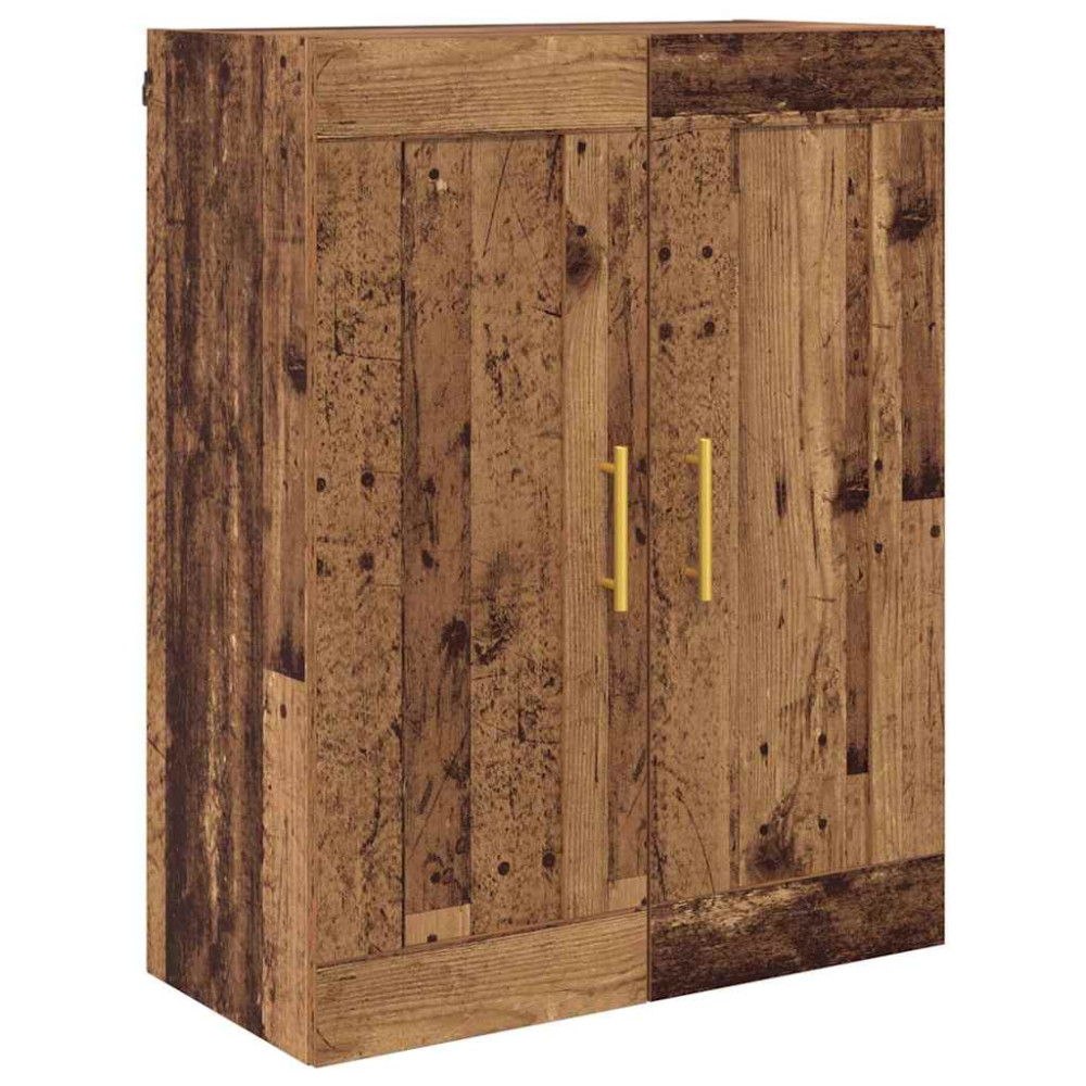 Produktbild för Väggmonterat skåp 2 pcs Gammalt trä 69,5 x 34 x 90 cm