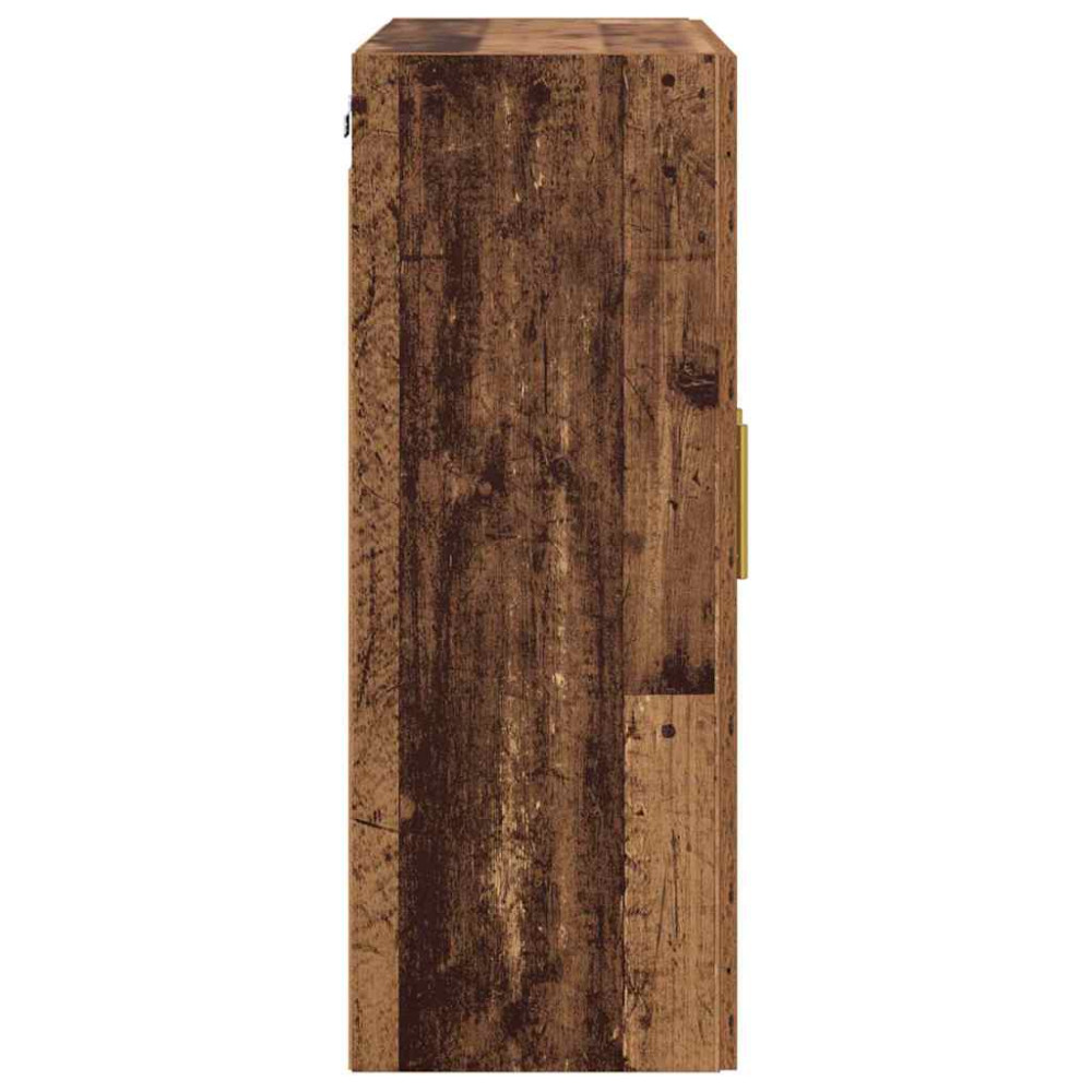 Produktbild för Väggmonterat skåp 2 pcs Gammalt trä 69,5 x 34 x 90 cm