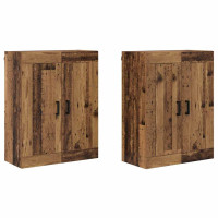 Produktbild för Väggmonterat skåp 2 pcs Gammalt trä 69,5 x 34 x 90 cm