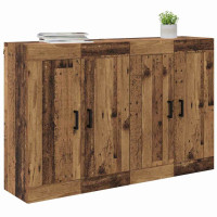 Produktbild för Väggmonterat skåp 2 pcs Gammalt trä 69,5 x 34 x 90 cm
