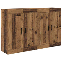 Produktbild för Väggmonterat skåp 2 pcs Gammalt trä 69,5 x 34 x 90 cm