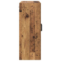 Produktbild för Väggmonterat skåp 2 pcs Gammalt trä 69,5 x 34 x 90 cm