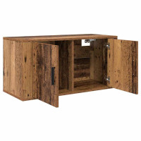 Produktbild för Väggmonterad TV-byrå Set 3 pcs Gammalt trä 80 x 34,5 x 40 cm