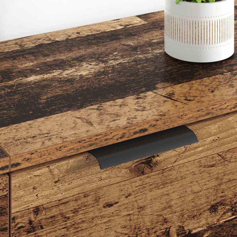 Produktbild för Skåp med låda 2 pcs Gammalt trä 60 x 30 x 70 cm Konstruerat trä