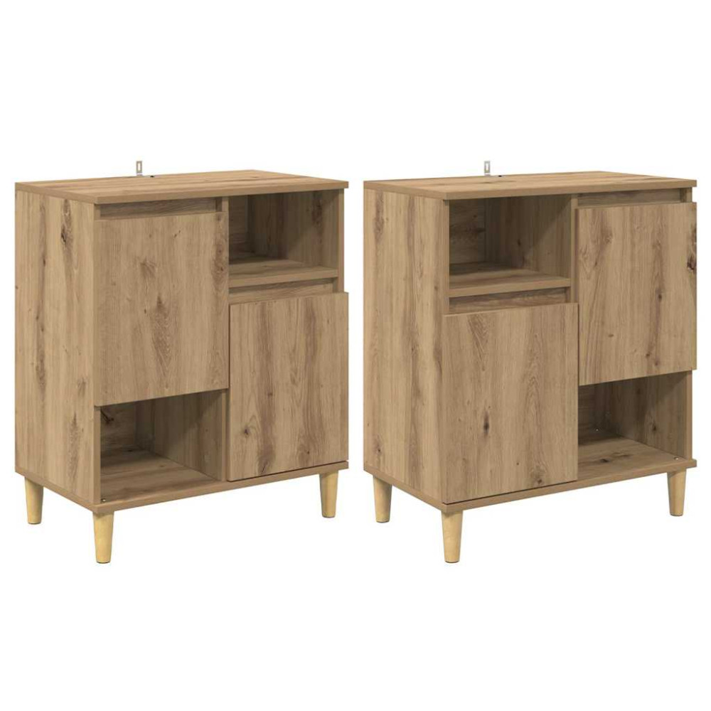 Produktbild för Skåp 2 pcs Artisan Ek 60 x 35 x 70 cm Konstruerat trä