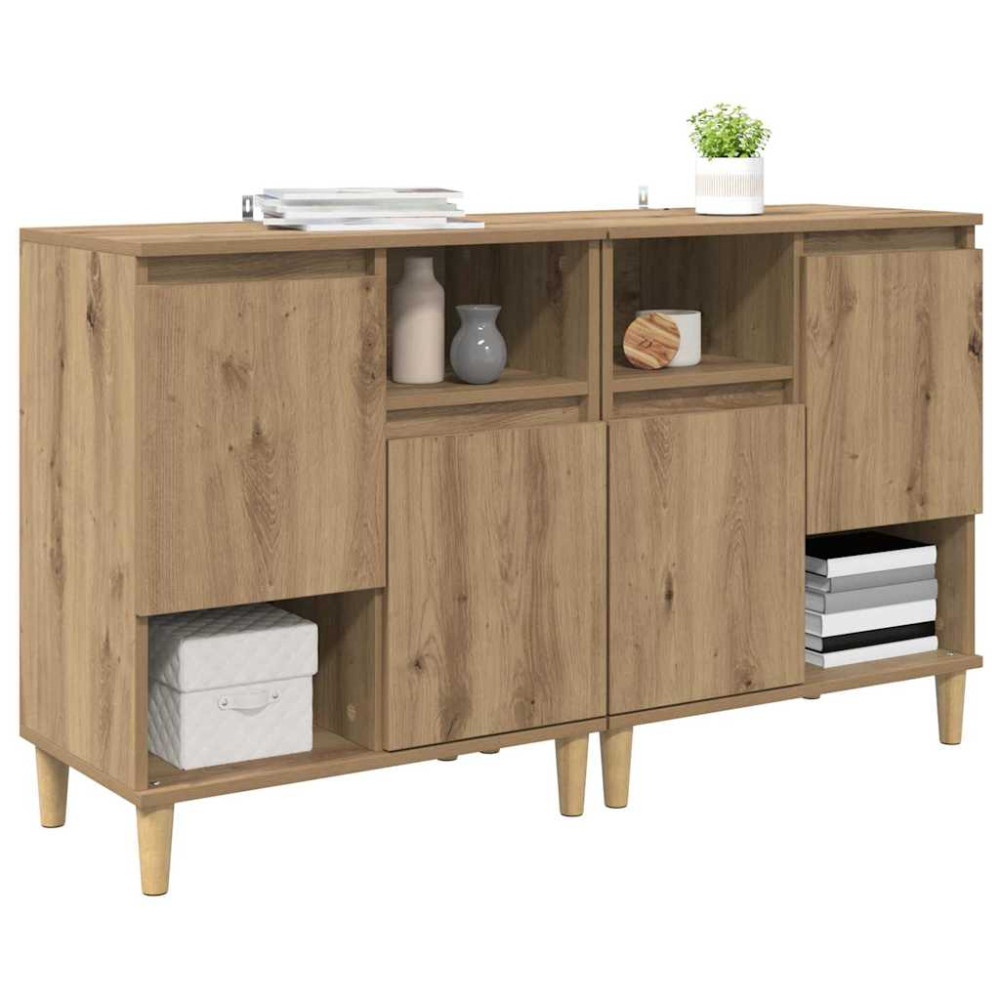 Produktbild för Skåp 2 pcs Artisan Ek 60 x 35 x 70 cm Konstruerat trä