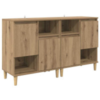 Produktbild för Skåp 2 pcs Artisan Ek 60 x 35 x 70 cm Konstruerat trä