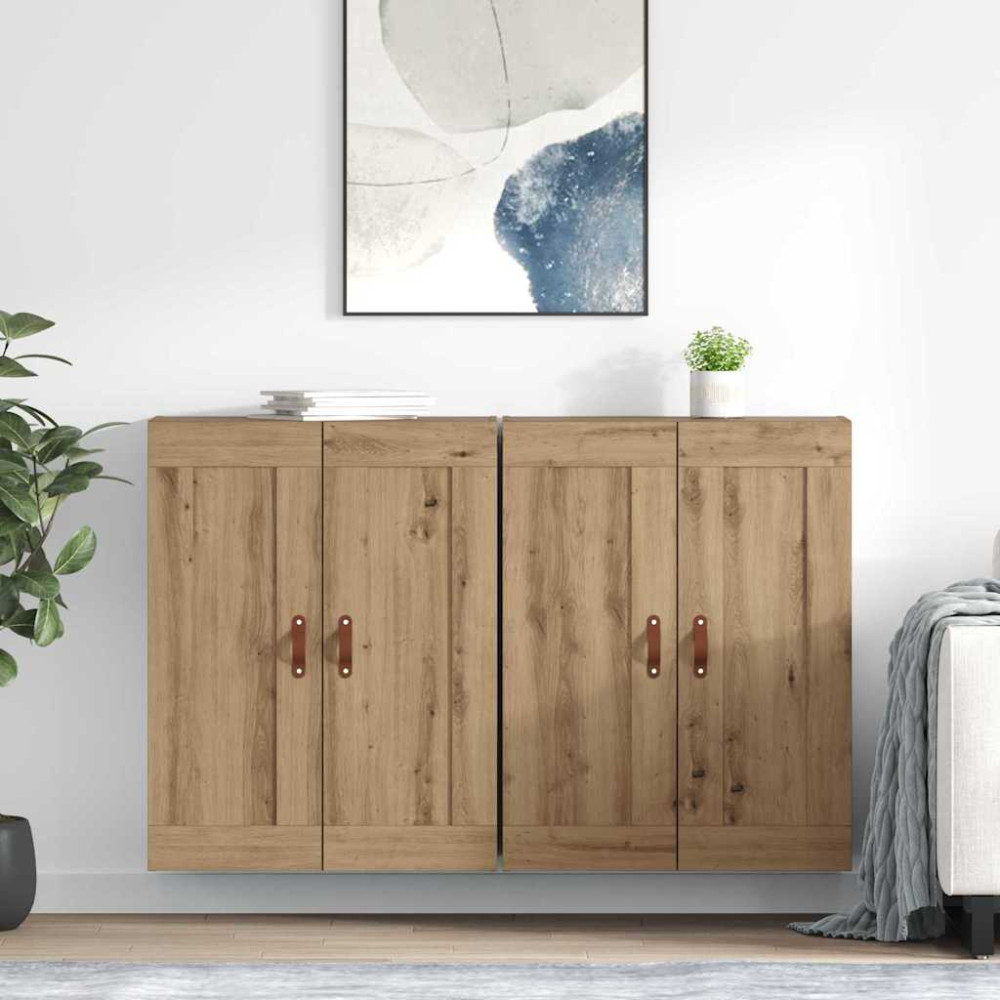 Produktbild för Väggmonterat skåp 2 pcs Artisan Ek 69,5 x 34 x 90 cm