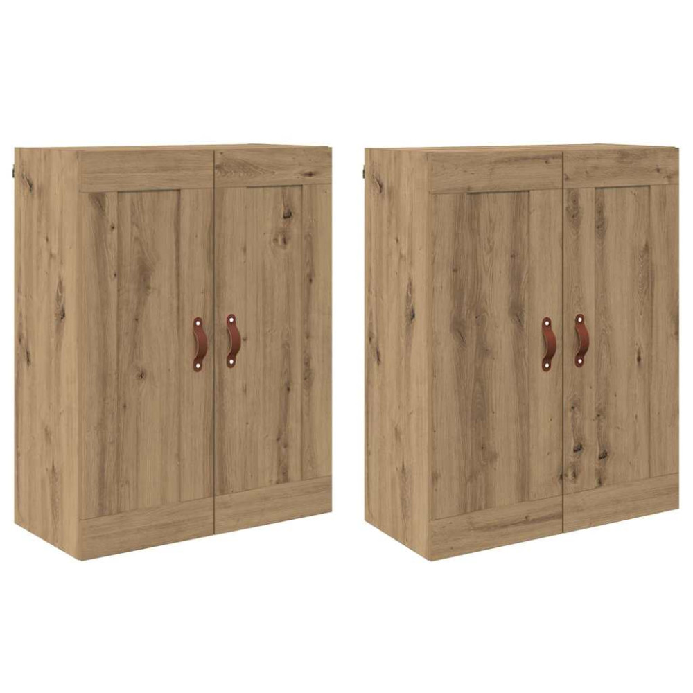 Produktbild för Väggmonterat skåp 2 pcs Artisan Ek 69,5 x 34 x 90 cm