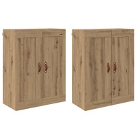 Produktbild för Väggmonterat skåp 2 pcs Artisan Ek 69,5 x 34 x 90 cm