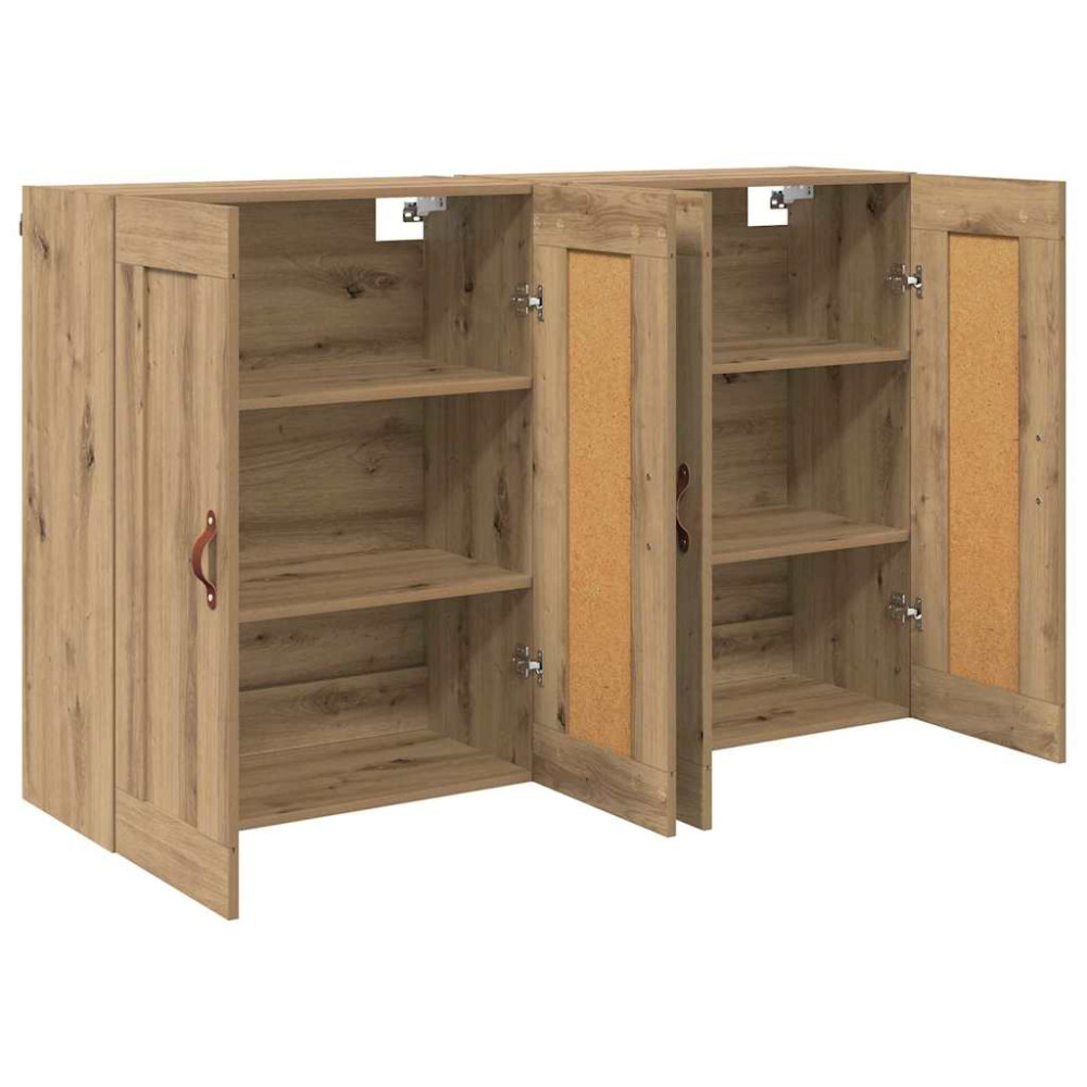 Produktbild för Väggmonterat skåp 2 pcs Artisan Ek 69,5 x 34 x 90 cm