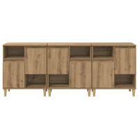 Produktbild för Skåp 3 pcs Artisan Ek 60 x 35 x 70 cm Konstruerat trä