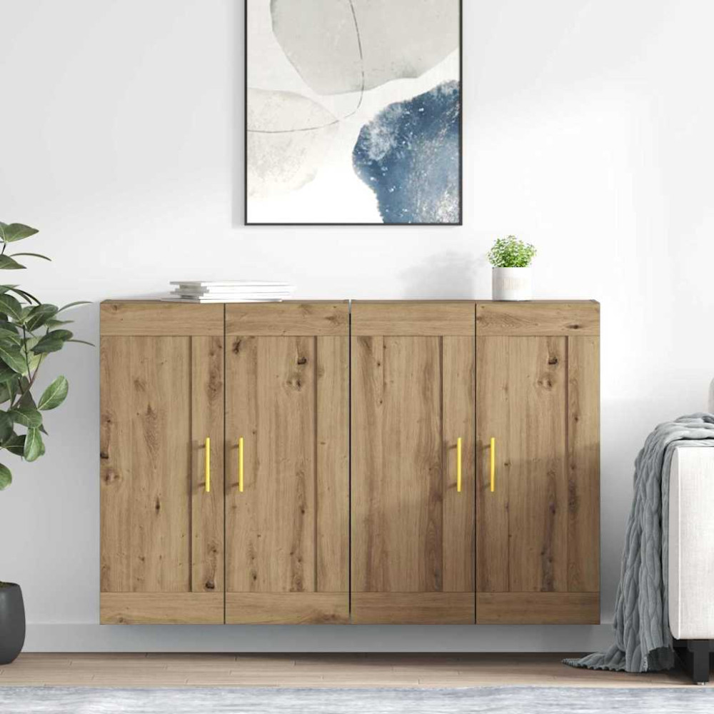 Produktbild för Väggmonterat skåp 2 pcs Artisan Ek 69,5 x 34 x 90 cm
