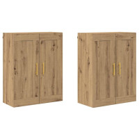 Produktbild för Väggmonterat skåp 2 pcs Artisan Ek 69,5 x 34 x 90 cm
