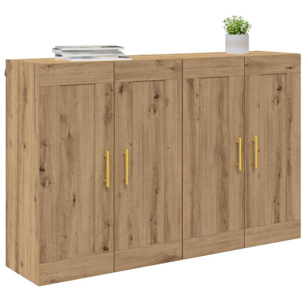 Produktbild för Väggmonterat skåp 2 pcs Artisan Ek 69,5 x 34 x 90 cm