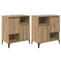 Produktbild för Skåp 2 pcs Artisan Ek 60 x 35 x 70 cm Konstruerat trä