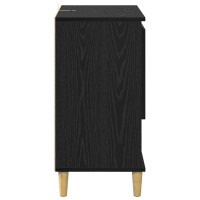 Produktbild för Skåp 2 pcs Svart Ek 60 x 35 x 70 cm Konstruerat trä