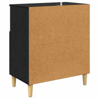 Produktbild för Skåp 2 pcs Svart Ek 60 x 35 x 70 cm Konstruerat trä