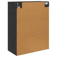 Produktbild för Väggmonterat skåp Väggmonterad 2 pcs Svart Ek 69,5 x 34 x 90 cm